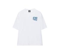 Pull&Bear T-Shirt 'STWD' saphir / blanc, Taille XL