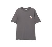 Pull&Bear T-Shirt 'STWD SUMMER TENSION 04 FLIP FLO' bleu ciel / gris basalte / rosé / canneberge, Taille L