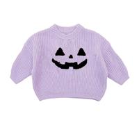 Pull Bebe Fille 0-3 Mois - en Tricot Pur Brodé À La Main pour Filles Motif Floral Délicat Brodé Doux Et Confortable pour Bébés Et Tout-Petits (Purple 18-24 Months)