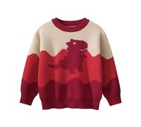 Pull bébé Fille Nouveau-né Enfant en Bas ge col Rond tricoté Sweat-Shirt Automne Printemps Hauts vêtements