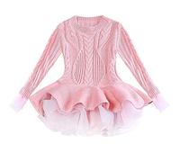 Pull Bebe Fille - Robe en pour Tout-Petits Crochet avec d'hiver Bébé Tricoté Enfants Filles Filles Robe Et Jupe (4-5 Years)
