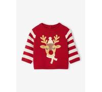 Pull bébé garçon noël motif renne rouge 3M(60CM)