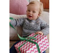 Pull bébé jacquard noël capsule famille gris chiné 12M(74CM)