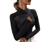 Pull Bleu Marine Femme Lot Chic Vêtements de Sport pour Polaire Mohair Gros Marque Coeur Shape Ample Chauffant Moulant Citrouille Top Femme Chic Et Élégant Noir S