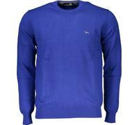 Pull bleu pour homme, col rond, broderie - l'élégance à l'état pur, Taille : 2XL Couleur : Blu