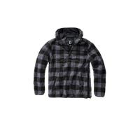 Brandit Teddyfleece Worker, Sweat à capuche XL Noir/Gris Noir/Gris