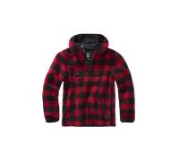 Pull Brandit Teddyfleece Worker Rouge/NoirL Rouge,Noir