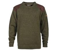 Pull brodé col rond PERCUSSION Vert S