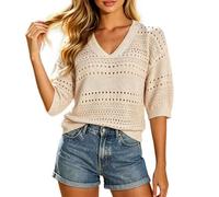 Pull Brodé Femme Blouses Fluide Crop Dentelle Poncho Dye Anglaise Acrylique Fleurs Grand Boyfriend Doublé Essentials Côtelé Hawaienne Habille Pluie Flammes Chéri
