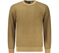 Pull brun pour homme, col rond, détails contrastés - Stylé et moderne, Taille : 2XL Couleur : Marrone
