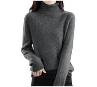 Pull Cachemire Femme 2025 Hiver Chaud LéGer Manches Longues Chic Col Rond Pas Cher Rayé Ample Mode Pullover, Et Elegant, Elástique Top Casual Pull en Tricot Oversize Pulls Vetement Femme Solde