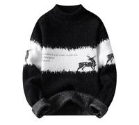Pull Cachemire Homme Pull Laine Hiver, Maille Fine Toucher Doux Souple Col Rond Manches Longues Chaud Pullover Casual Pull-Over Sweater Chemise Automne Et Hiver