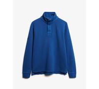 Superdry Cotton Classic Pique Henley Sweatshirt Bleu S Homme