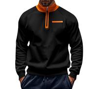 Pull Camionneur Col Zippé Homme Sweatshirt en Micro Fleece Polaire À Manches Longues Chaud Maillot De Chasse Survêtement Et Fermeture Éclair French Terry Sweat Coton Pull-Over Automne Hiver