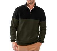 Pull Camionneur Col Zippé Homme Sweatshirt en Micro Fleece Polaire À Manches Longues Chaud Maillot De Chasse Survêtement Et Fermeture Éclair French Terry Sweat Coton Pull-Over Automne Hiver