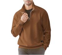 Pull Camionneur Col Zippé Homme Sweatshirt en Micro Fleece Polaire À Manches Longues Chaud Maillot De Chasse Survêtement Et Fermeture Éclair French Terry Sweat Coton Pull-Over Automne Hiver