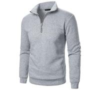 Pull Camionneur Col Zippé Homme Sweatshirt en Micro Fleece Polaire À Manches Longues Chaud Maillot De Chasse Survêtement Et Fermeture Éclair French Terry Sweat Coton Pull-Over Automne Hiver