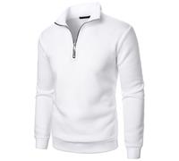 Pull Camionneur Col Zippé Homme Sweatshirt en Micro Fleece Polaire À Manches Longues Chaud Maillot De Chasse Survêtement Et Fermeture Éclair French Terry Sweat Coton Pull-Over Automne Hiver
