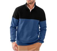 Pull Camionneur Col Zippé Homme Sweatshirt en Micro Fleece Polaire À Manches Longues Chaud Maillot De Chasse Survêtement Et Fermeture Éclair French Terry Sweat Coton Pull-Over Automne Hiver