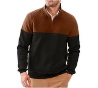 Pull Camionneur Col Zippé Homme Sweatshirt en Micro Fleece Polaire À Manches Longues Chaud Maillot De Chasse Survêtement Et Fermeture Éclair French Terry Sweat Coton Pull-Over Automne Hiver