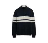 Pull camionneur rayé en maille de coton Superdry Bleu 2XL