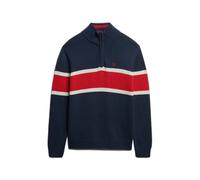 Pull camionneur rayé en maille de coton Superdry Bleu M