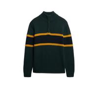 Superdry & Co Pull-over bleu nuit / moutarde / vert foncé, Taille M