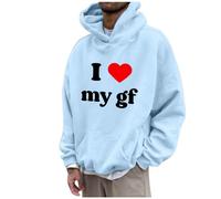 Pull Capuche Homme Sweat-Shirt à Capuche pour Homme Style Couple Saint-Valentin Veste DéContractéE Tendance EuropéEnne Confortable Parfait Cadeau