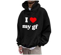 Pull Capuche Homme Sweat-Shirt à Capuche pour Homme Style Couple Saint-Valentin Veste DéContractéE Tendance EuropéEnne Confortable Parfait Cadeau