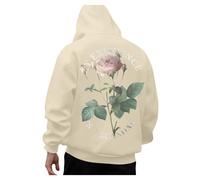 Pull Capuche Manches Longues pour Hommes, Loisirs, Impression numérique 3D, Haut Sweats Capuche Bronzés (Beige, S)