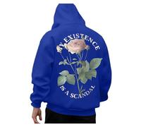 Pull Capuche Manches Longues pour Hommes, Loisirs, Impression numérique 3D, Haut Sweats Capuche Bronzés (Blue, S)