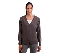 Pull Cardigan pour Femmes avec Un Col en V 100% Cachemire (Gris/Taupe Mélange, M)