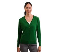 Pull Cardigan pour Femmes avec Un Col en V 100% Cachemire (Vert, M)