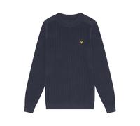 Pull cÃŽtelÃ© Ã col montant Lyle & Scott Bleu XS