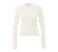 Pull cÃŽtelÃ© ajustÃ© en mÃ©lange de viscose femme QS Slim Fit Blanc L