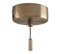 Pull Chain Switch Kit 1.5m Black Matte Ceiling Light(1.5m Antique Brass) | Sleek matte black finish, 1.5m nylon cord, aluminum handle, modern bathroom decor, easy reach