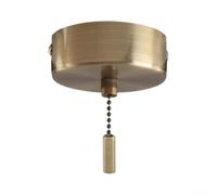 Pull Chain Switch Kit 1.5m Black Matte Ceiling Light(2m Antique Brass) | Sleek matte black finish, 1.5m nylon cord, aluminum handle, modern bathroom decor, easy reach