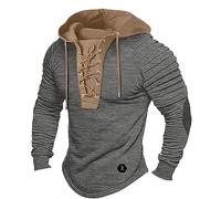 Pull Chaud Homme Hiver Vêtements Hiver Sweat-Shirt Sweathomme Homologué Rond Col Moumoute Cute Marque Backprint Zippé Tee-Shirt Personnalisable Sweats Homme Gris foncé M