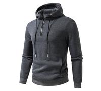 Pull Chaud Homme Sweat-Shirt à Capuche Demi-Zip Homme LéGer Confortable VêTement DéContracté Sportif Quotidien Haut Respirant Polyvalent