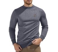 Pull Chaud Homme Tricoté Col Rond Chaud Manches Longues, Sweatshirt En Maille Fine Casual Pullover Coupe Sweat Pulls Toucher Doux T-Shirt Couleur Unie Slim Fit Pull-Over Chandails Top Automne Et Hiver