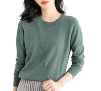 Pull Chaud LéGer LéGer Et Elegant Manches Longues Pulls légers pour Femmes, Manches Longues, col Rond, léger, Doux, tricoté, Chemisier tricoté Plaid Pull Enfant (Blue, M)