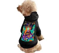 Pull chaud pour chien et chat - Manteau d'hiver pour chien et chat - Avec capuche - Vêtements doux pour animaux de compagnie - TP-2XL - Pour temps froid, sorcière, sorcellerie, bohème - Pour chiens et