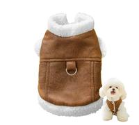 Pull chaud pour petit chien et chiot - Manteau d'hiver en peluche douce avec trou pour harnais pour laisse | Tenue de Noël pour chihuahua, caniche, yorkshire et chat | Tailles XS-L