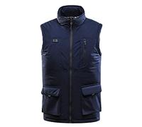 Pull Chauffant,Gilet Chauffant avec Batterie,Gilet Chauffant pour Hommes et Gilet de Charge en Coton Intelligent Gilet pièce chauffante Chauffant USB 11 Zones de Chauffage (Dark Blue, XXXXL)