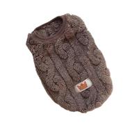 Pull Chien Automne Hiver vêtements for Chiens Gilet Chaud for Animaux de Compagnie Doux Solide Petit Manteau for Chien for Chat Costume for(Brown,XS)