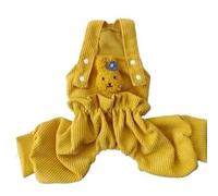 Pull Chien Combinaison Mignonne for Chien, vêtements for Chiens, Rose et Jaune, Combinaison à Bretelles, for Animaux de Compagnie, Pyjama for Petits Moyens(Yellow,M)