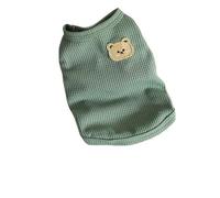 Pull Chien Ours Gilet vêtements for Chiens de Compagnie Solides Mince Petite Mode Coton été(Green,M)