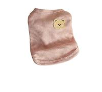 Pull Chien Ours Gilet vêtements for Chiens de Compagnie Solides Mince Petite Mode Coton été(Pink,M)