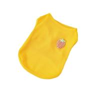 Pull Chien Petit débardeur d'été Frais et Respirant for Animaux de Compagnie, vêtements for Chats Chiens, Simples Mignons(Yellow,M)