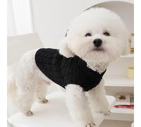 Pull Chien Petite Taille, Pull-Overs pour Chiens à Col Roulé, Manteau Chiot par Temps Froid, pour Petits Chiens et Chats(Black,Small)